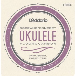 D'Addario EJ99SC Ukulele Sopran/Concert FluoroCarbon